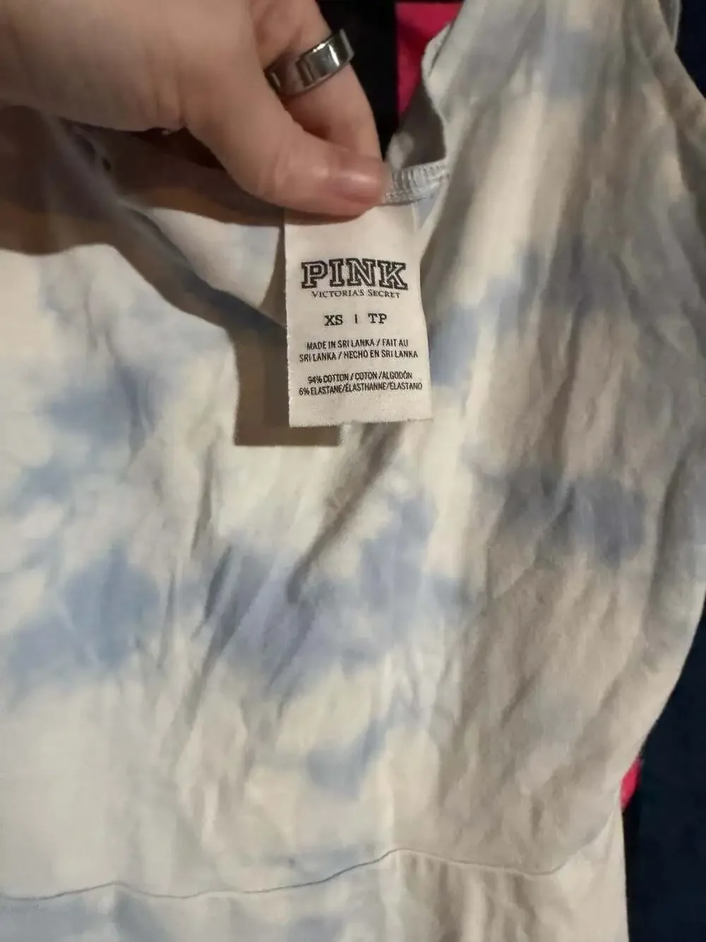 PINK Victoria's Secret Light Blue Tie Dye Fit and Flare Mini Dress - Picture 4 of 4